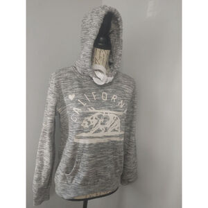 Women's Reflex California Bear Graphic Hoodie M Gray White